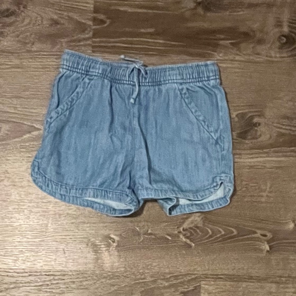 Jean drawstring shorts